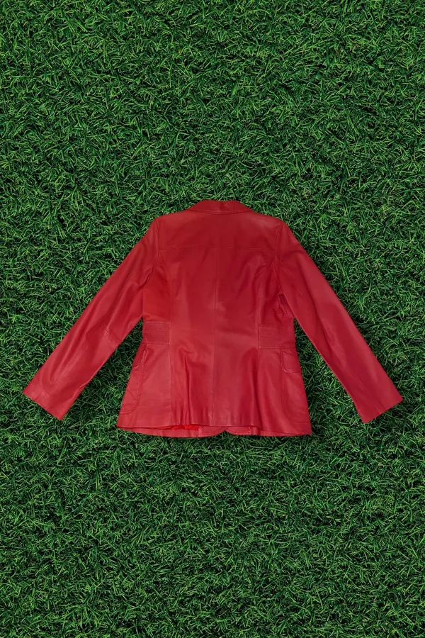 Tommy Bahama Red Leather Coat - Image 2