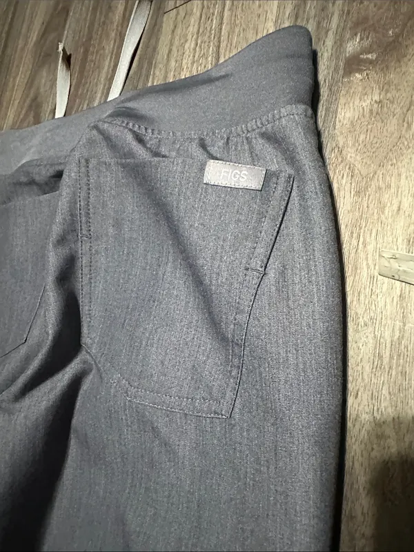 Figs Gray Drawstring Jogger Scrub Pants - Image 9