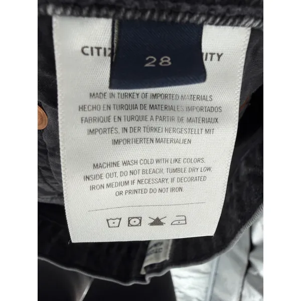 Citizens of Humanity Annabelle Shorts 28 Black Distressed High Rise Denim Cutoff - Image 9