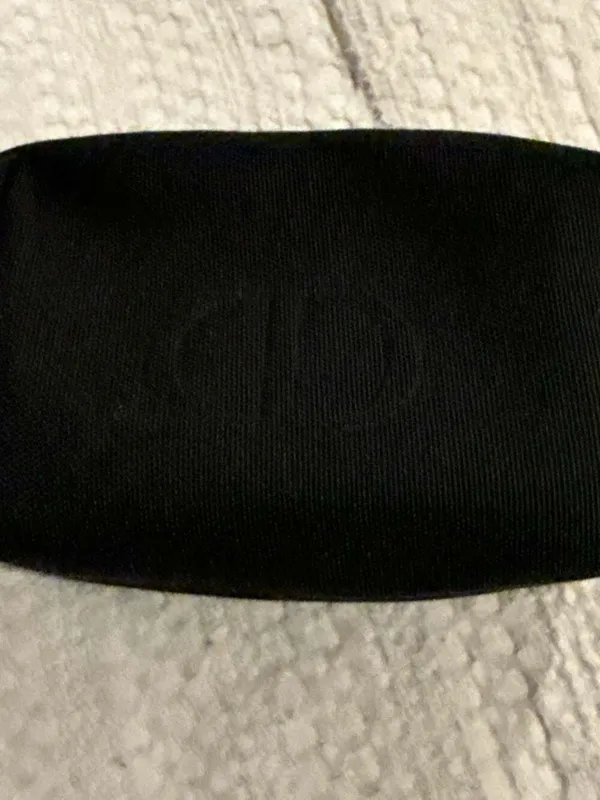 Christian Dior Beauty Black Canvas Cosmetic Makeup Pouch with CD Logo - Image 2
