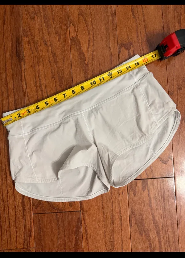 Lululemon Athletica Gray Shorts Lululemon Speed Shorts size 6. Gently warn and excellent condition. Priced to sell at as is condition. Measurements approximately 15” waste x 8” x 9 1/2” rise. Non-smoking home. priced to sell at as is condition. Don’t like my price, make reasonable offer! And thank you for checking my closet. - Image 5