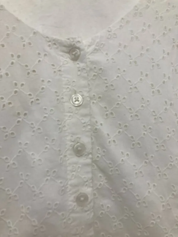 Hope & Henry 100% Organic Cotton Eyelet Lantern Sleeve V-Back Mini Dress 10 - Image 8