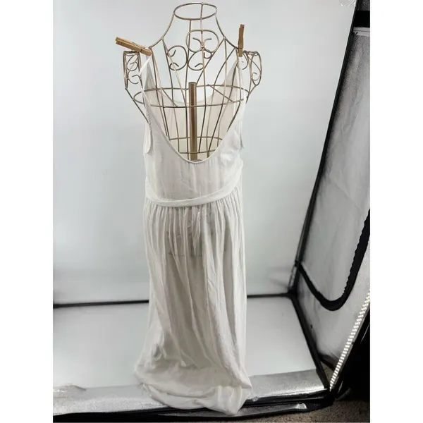Zara W&B Collection Sleeveless Long Dress Size Medium White - Image 8