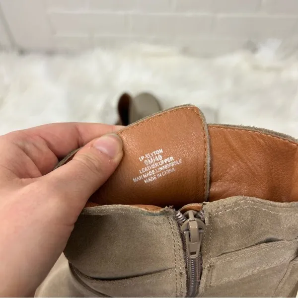 Lucky Brand Elyton Tan Suede Chunky Lug Sole Boots Size 9 - Image 12