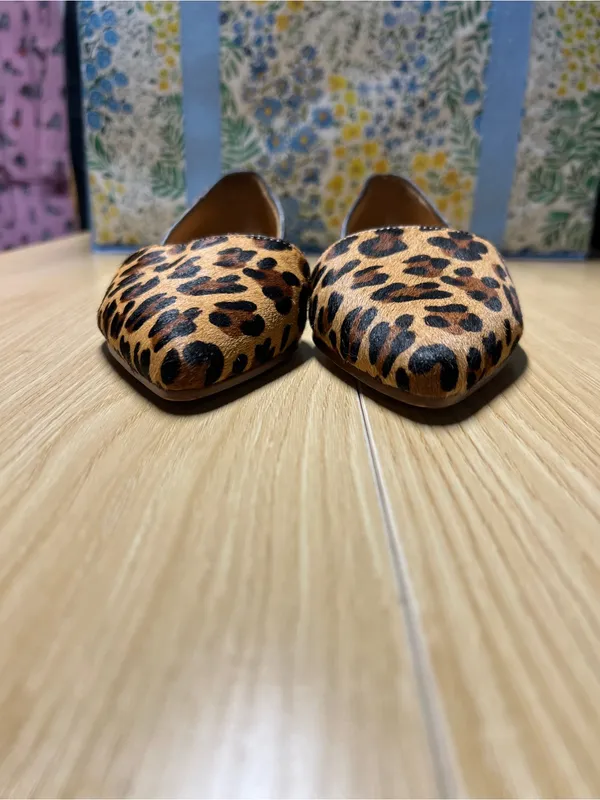 J.Crew Zoe Leopard Calf Hair d’Orsay Flats Size 6 - Image 8