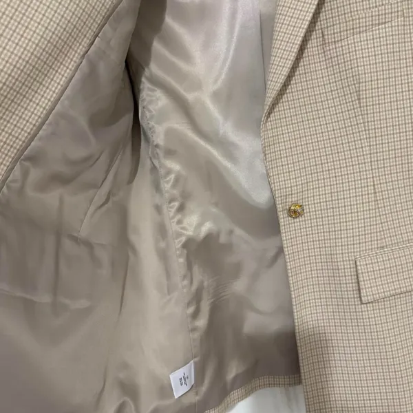 10 Crosby Derek Lam Checkered Tan Blazer Size S - Image 8
