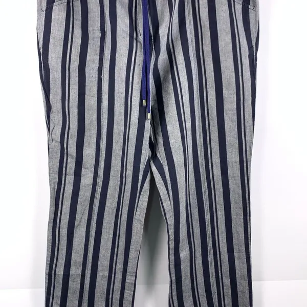 Brooks Brothers 346 Pants Women 14 Striped Wide Leg Linen Blend Casual - Image 5