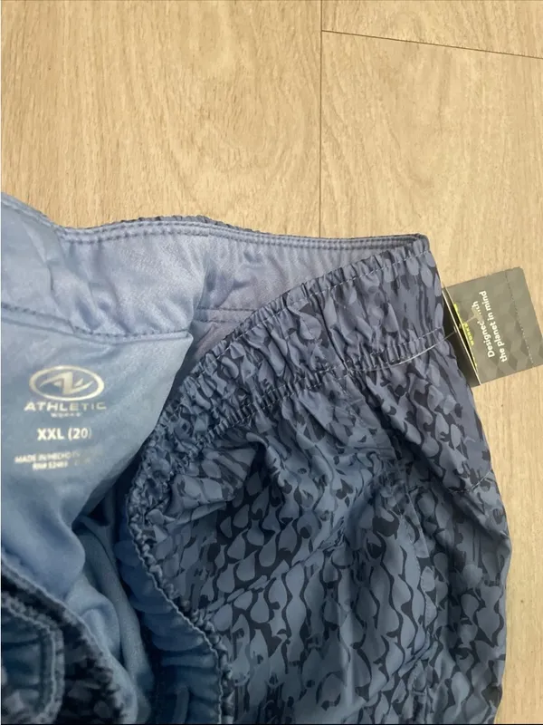 Women’s Blue Patterned Athletic Shorts Size 2X - Image 2