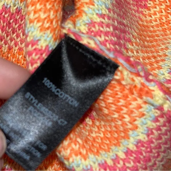 Altar'd State Pink and Orange Knit Retro Sweater Small - Image 8
