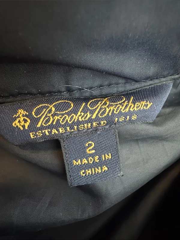 Brooks Brothers Navy Quilted Long Down Puffer Coat 2 - Image 4