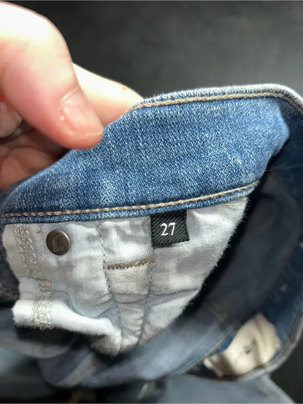 7 For All Mankind Light Blue Denim Jeans - Image 4