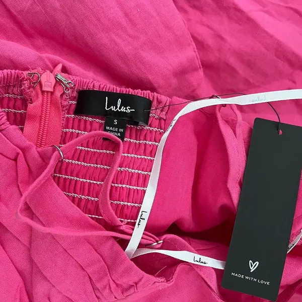Lulus Pink Linen Jumpsuit - Image 4