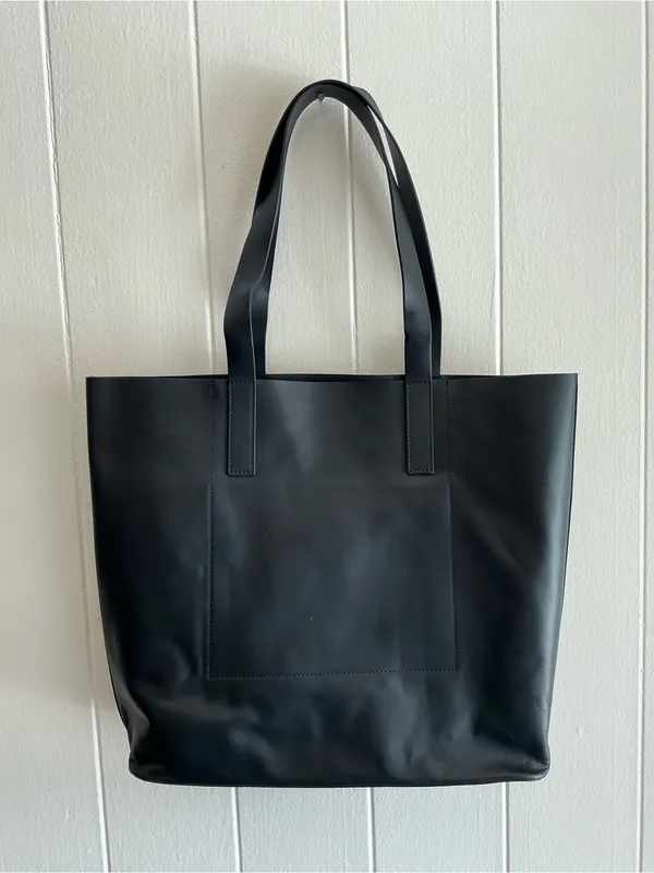 A Nice Large Lightweight Black Everlane The Day Square Tote Shoulder Handbag Bag - Image 6