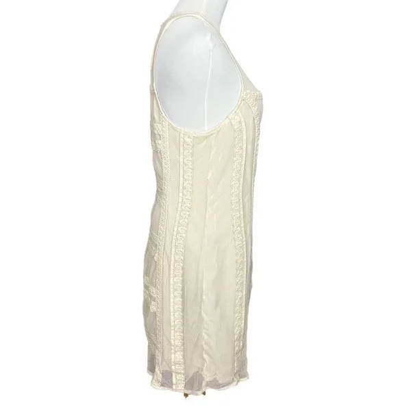 Abercrombie & Fitch Boho Cream Lace and Crochet Tank Dress L - Image 2