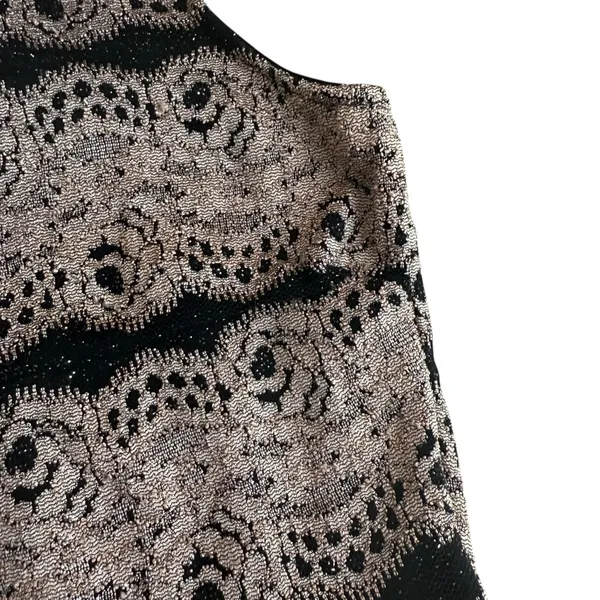 Privy Size S High Neck Lace Bodycon Maxi Dress Black Gold Special‎ Occasion NYE - Image 6