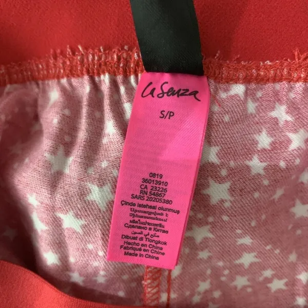 La Seuza Pajama Pants Small Red Lightweight Lounge‎ Sleepwear Cozy - Image 5