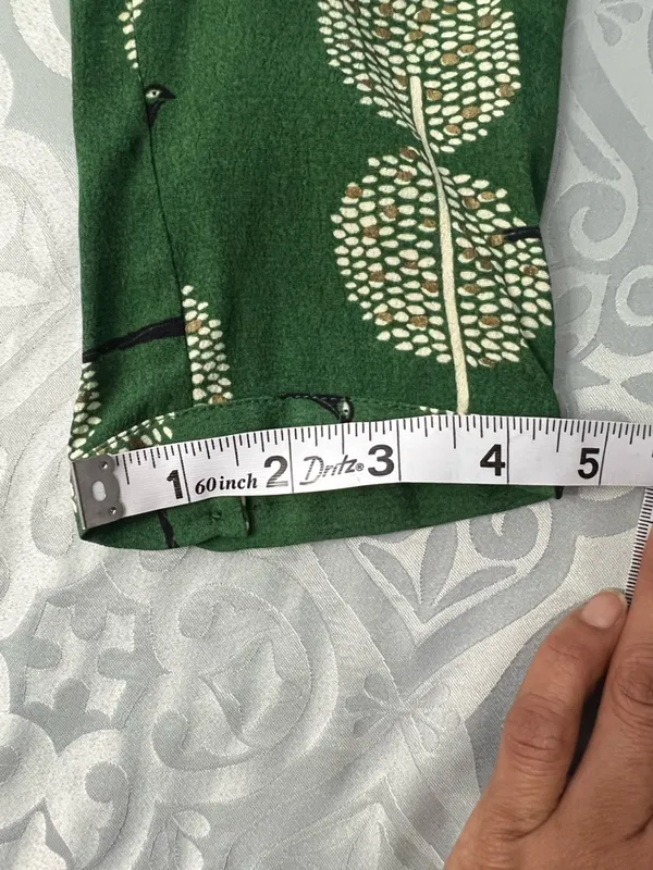 Maeve Green Printed Mini Swing Dress packets and laces at the back adjustment S - Image 7