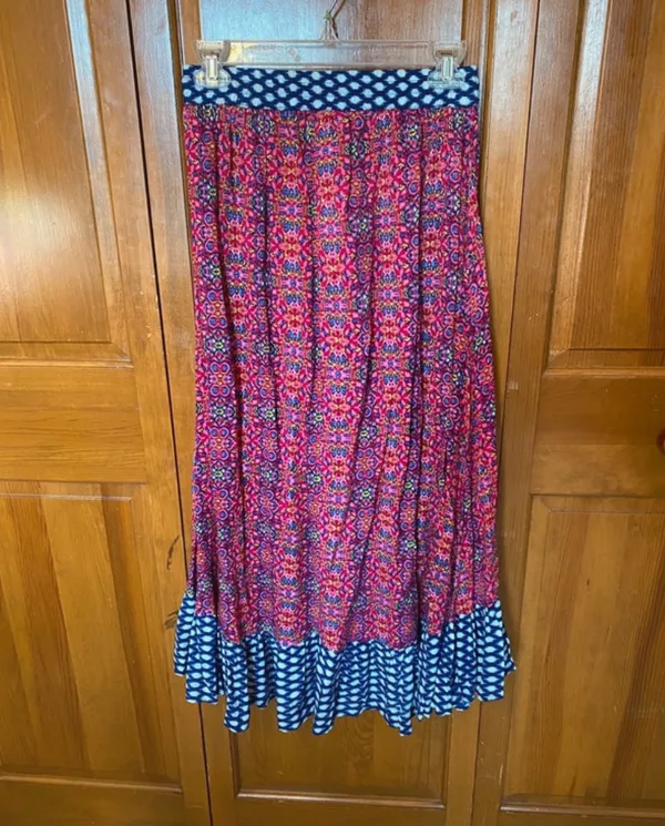 Neiman Marcus Pure Nordic Bohemian Asymmetrical Hem Skirt S NWT - Image 3