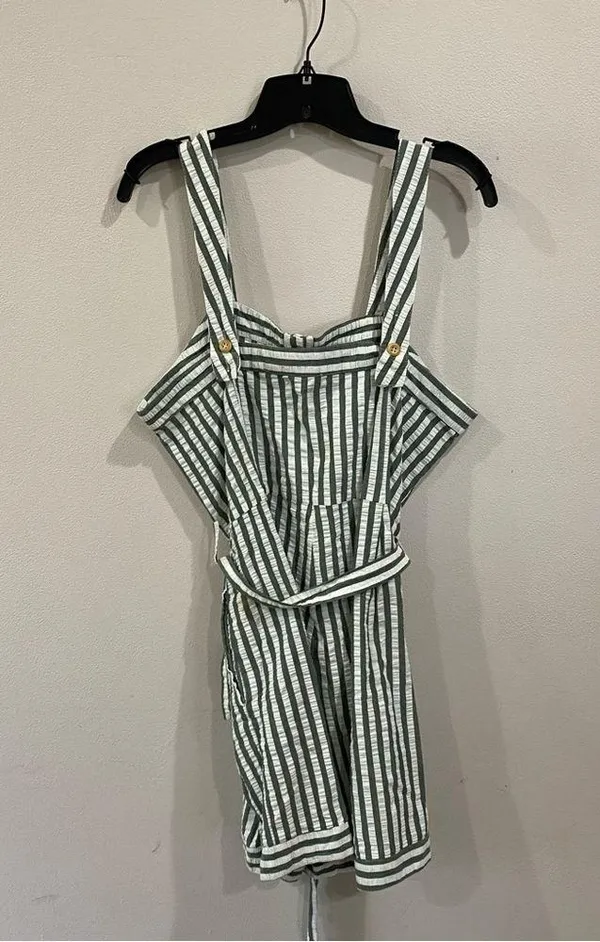 Anthropologie | Cartonnier Striped Romper Tie Waist - Image 3
