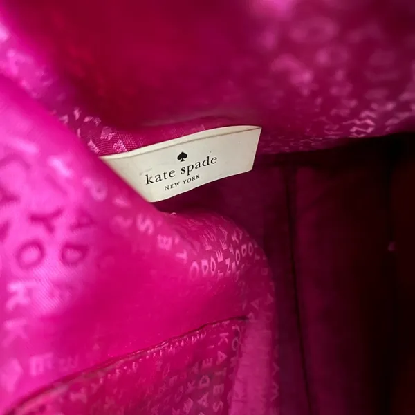 Kate Spade Blue Green with pink lining 3 compartment shoulder bag - Image 3