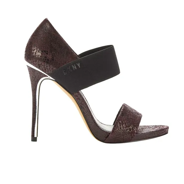 DKNY Iva Stiletto Sandals High Heels- Two Tone Garnet Size 9 - Image 2