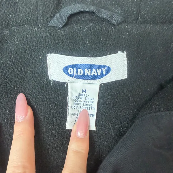 Old navy black water resistant jacket - Image 3