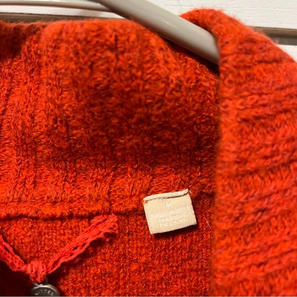 Anthropologie Knitted & Knotted Red Wool Blend Sweater - Image 4