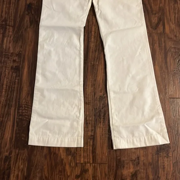 NWT Hollister Off White Beige Betty Cotton Lowrise Pants Size 3 - Image 8