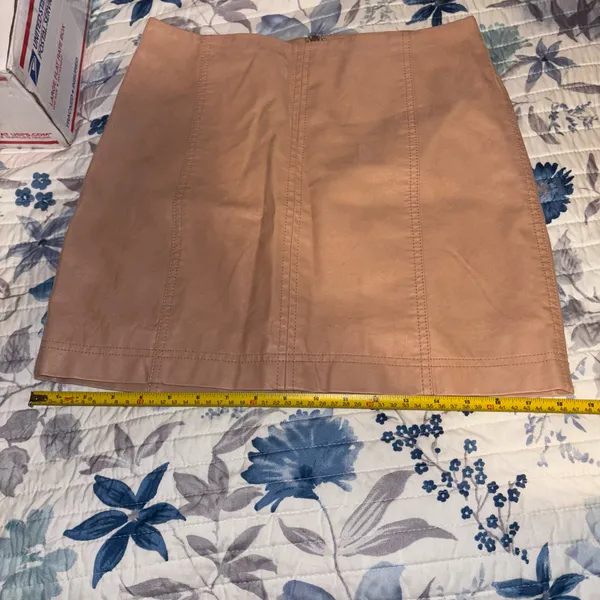 Free People Faux Suede Pink Skirt - Image 10