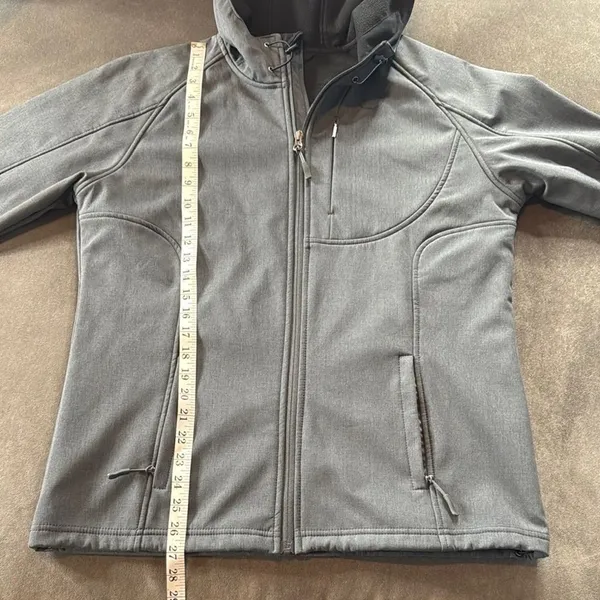 Women’s Dark Gray Ski Jacket with Hood Slim Fit Size M - Image 7