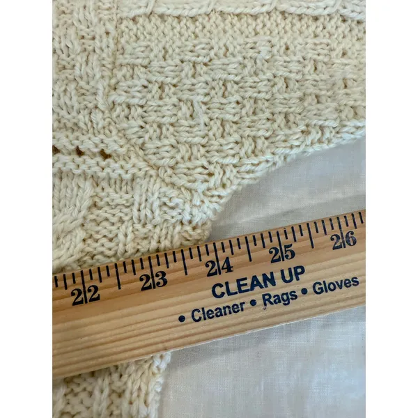 Blarney Woolen Mills Cable Knit Pullover Sweater Merino Wool Cream Women's XL - Image 8
