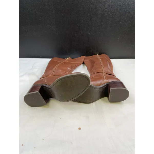 Mark Fisher Women's Brown Leather Tall Boots/Shoes Heel 2" Size 5.5 SKU 4728 - Image 6