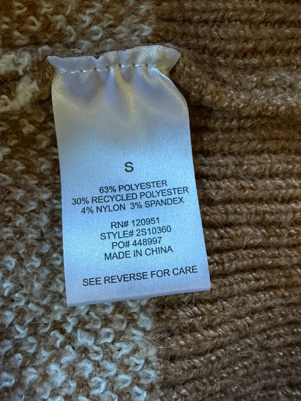 Pink Rose Tan Neutral Argyle Sweater Vest Top Size Small - Image 8