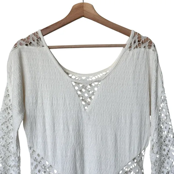 Free People To the Point Dress M White Lace Mini - Image 8