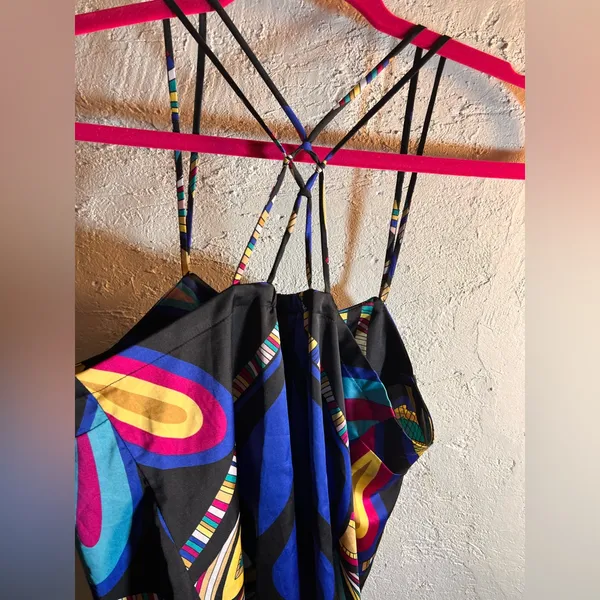 Nicole Miller Colorful Strappy Camisole Tank M - Image 6