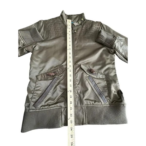 B By‎ Burton Nylon Jacket Womens Size M Lined Full Zip Heavy Comfort Brown #X4-5 - Image 13