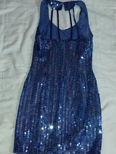 Vintage prom dress Blue Size 10 - Image 2