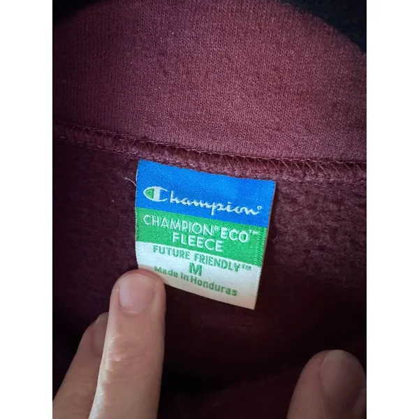 Virginia Tech Champion burgundy pull over quarter zip unisex sz M - Image 5