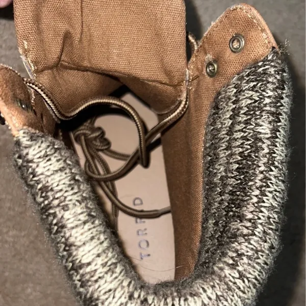 Brown Wide Lace-Up Hiker Boots - Image 4