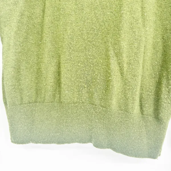 J. Crew Womens‎ Moss Green Wool Blend Tiered Ruffle Sleeve Preppy Sweater XXS - Image 3