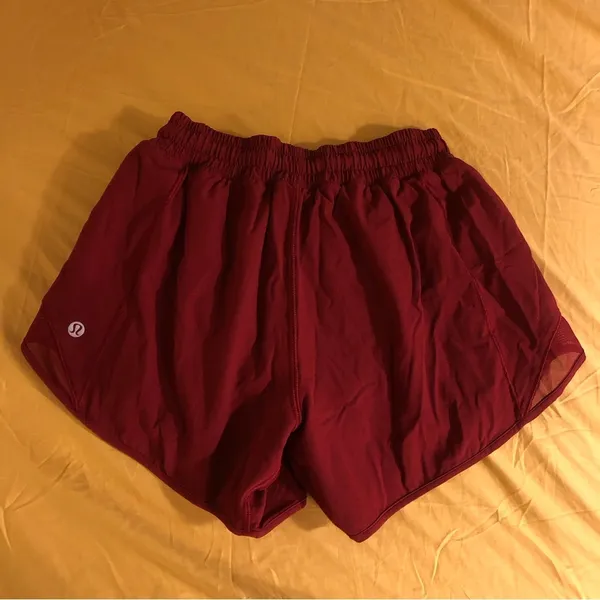 Lululemon Deep Rouge Red Athletic Mesh Short Hotty Hot Shorts 4” - Image 7