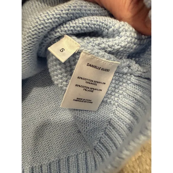 Guizio Americana Love Sweater Blue Oversized Sz Small NWT $188 - Image 11