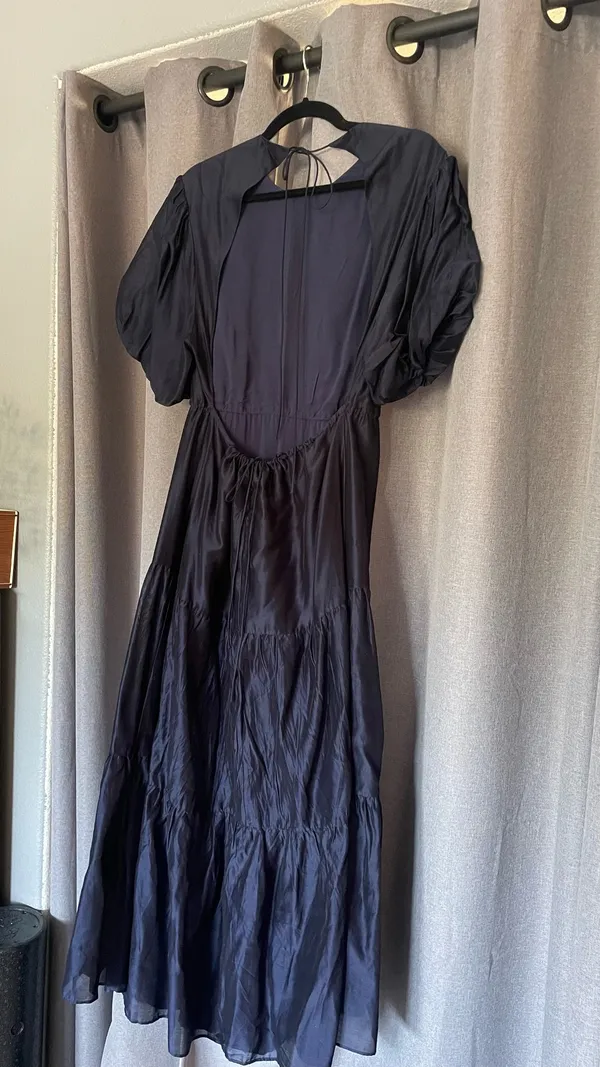 SIR. Open Back MIDI Dress Navy Blue Size 6 - Image 2