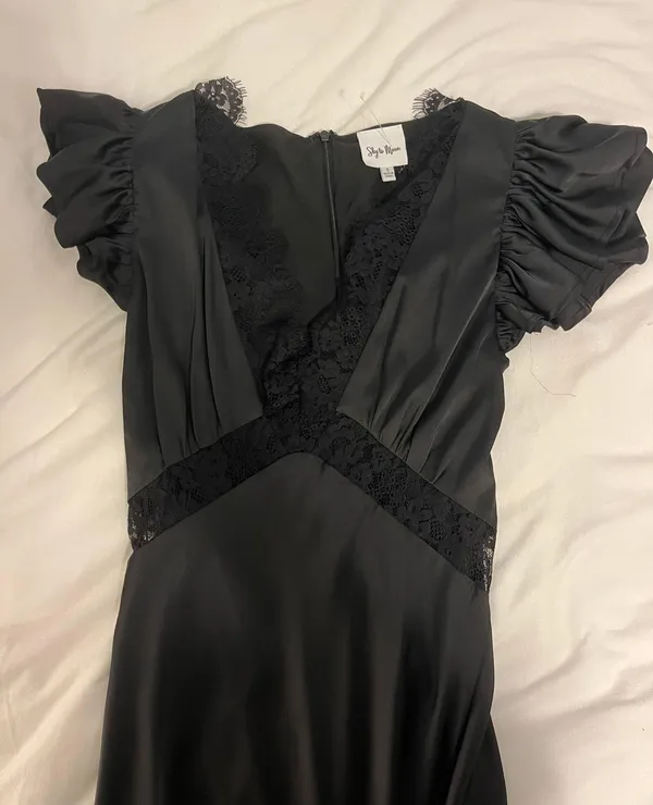 Sky to Moon Black Midi Dress - Image 2