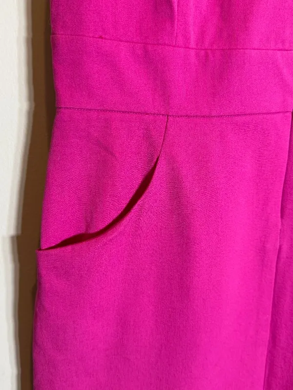 J. McLaughlin Hudson Front Zip Bi-Stretch Sheath Dress Women's 8 Pink Formal NWT - Image 8