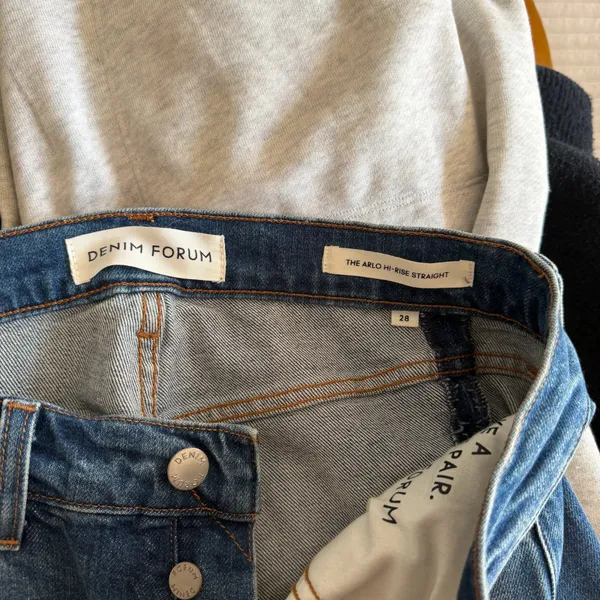 Denim Forum Arlo High-Rise Aritzia Straight Jeans - Image 8