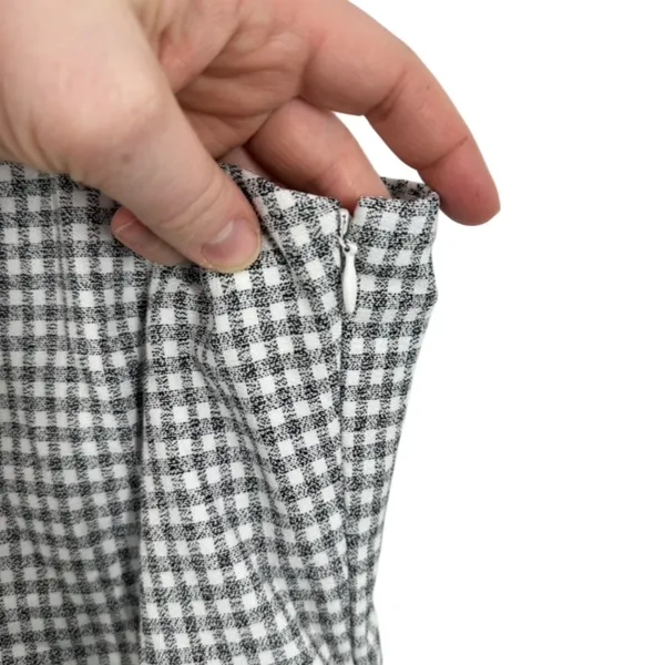 Wilfred Aritzia Size 2 Gingham Mini Dress Black White Checkered Spaghetti‎ Strap - Image 10