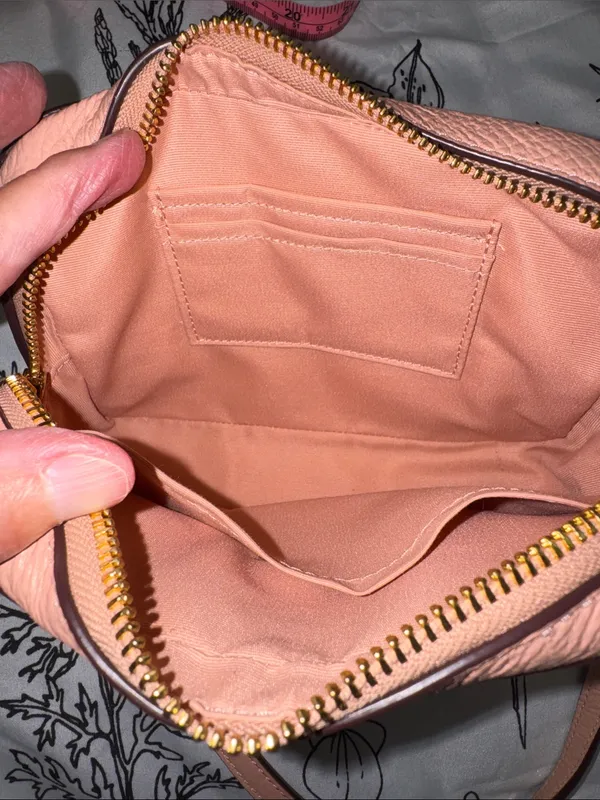 Coach Pebbled Leather Crossbody in Blush Pink - Image 9
