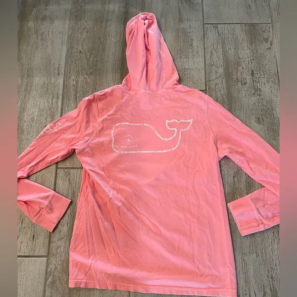 Vineyard Vines Neon Pink Pullover Hooded Sweatshirt Size S - Image 3