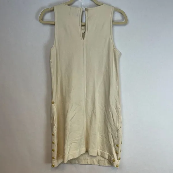 Juicy‎ Couture Dress Women's Small Beige Stretch Polka Dot Studded Mod Sheath - Image 11